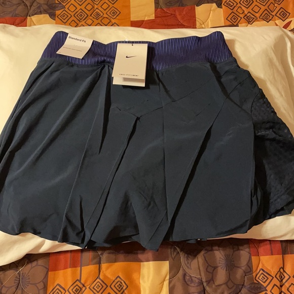 NWT navy blue and purple Nike tennis skirt - Picture 3 of 6